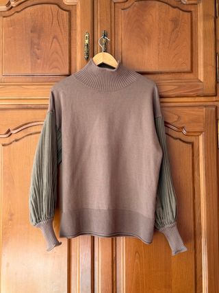 jersey maxi de cuello alto