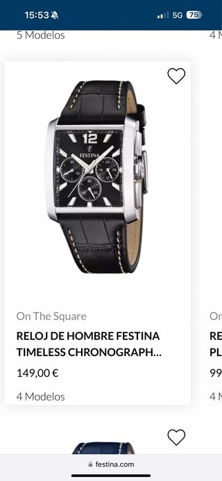 Reloj Festina Timeless Negro/Plateado Nuevo