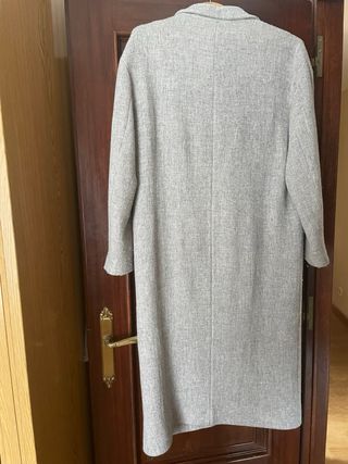 Abrigo largo Zara gris mujer
