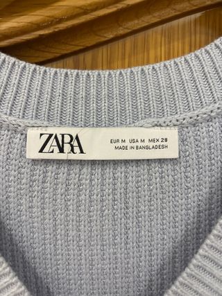 Chaleco Zara Gris Talla M