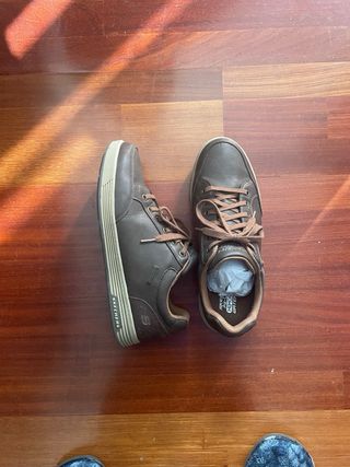 Zapatillas Skechers Cuero Marrón Talla 43