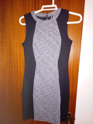 Vestido negro y gris
