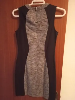 Vestido negro y gris