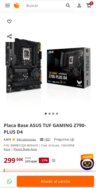 Placa Base ASUS TUF Gaming Z790-PLUS WIFI D4