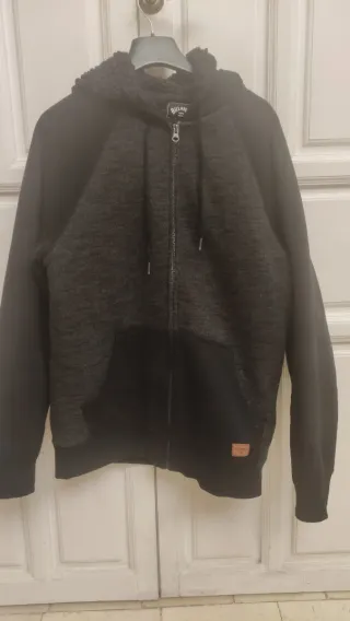 Sudadera polar Billabong negra y gris