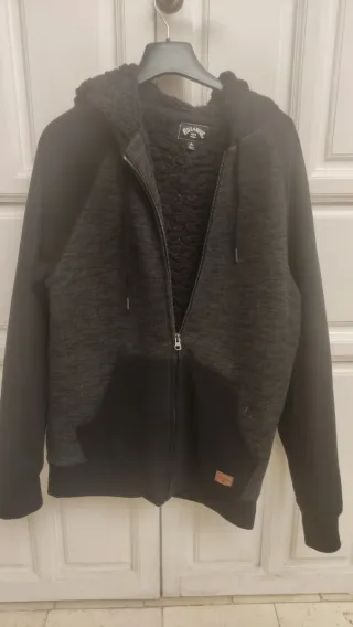 Sudadera polar Billabong negra y gris