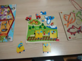 Lote 3 Puzzles Madera Infantiles