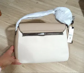 Bolso Parfois beige y blanco