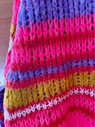 Jersey de punto flúor multicolor