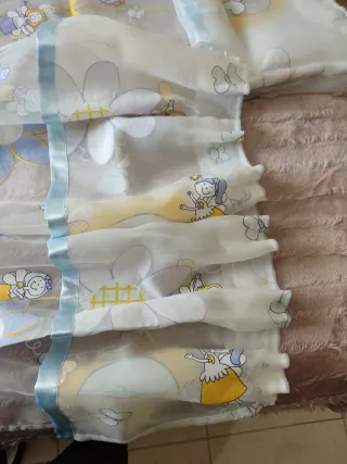 Cortinas infantiles con dibujos de hadas y flores