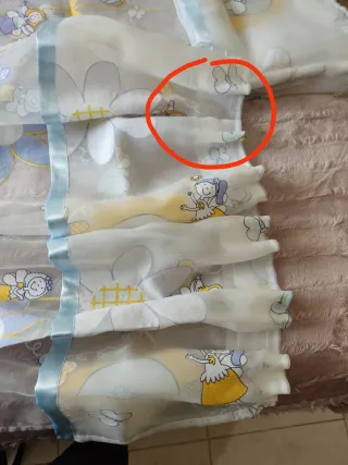 Cortinas infantiles con dibujos de hadas y flores