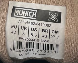 Zapatillas Munich Negras y Grises