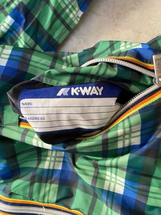 Giacca a quadri verde e blu