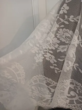 Mantilla Fallera Blanca Encaje