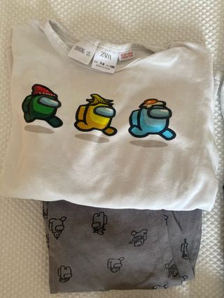 Lote Pijamas Niño 7-8 Años Zara manga larga