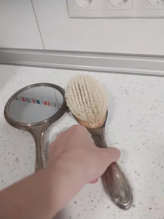 Tocador años 60: Espejo y cepillo