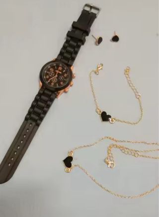 Conjunto de Joyas: Reloj/collar/pendiente/pulsera.