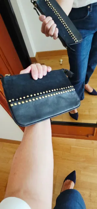 Bolso de mano Mango en piel.