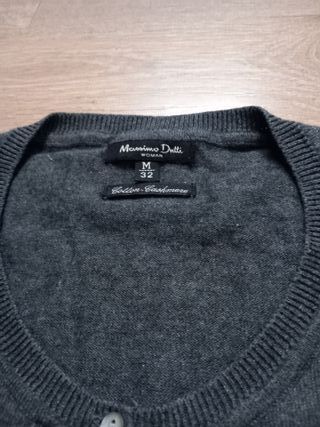 Cárdigan Massimo Dutti Lana Gris Talla S