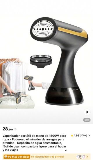 Plancha Vertical 1500W Nueva- quita arrugas