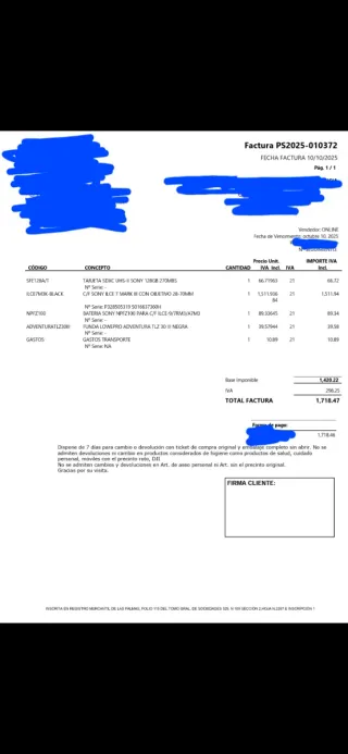 Sony A 7 III Cámara Full Frame