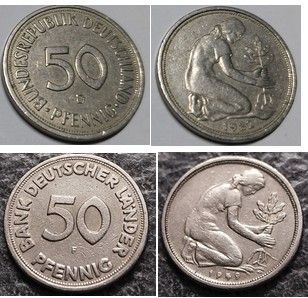 12 Monete Germania dal 1949 al 1982