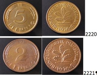12 Monete Germania dal 1949 al 1982