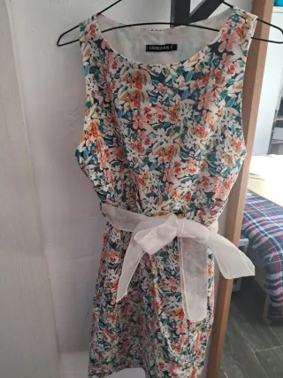 Vestido CEREZAS flores multicolor