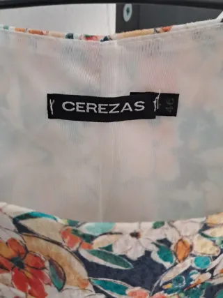 Vestido CEREZAS flores multicolor