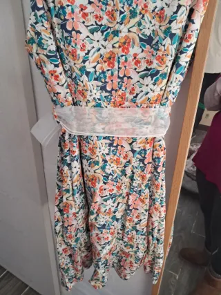 Vestido CEREZAS flores multicolor