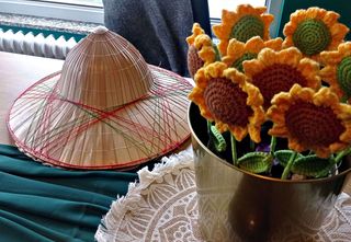 Sombrero vietnamita bambú artesanal