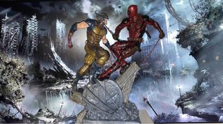 Diorama Deadpool e Wolverine
