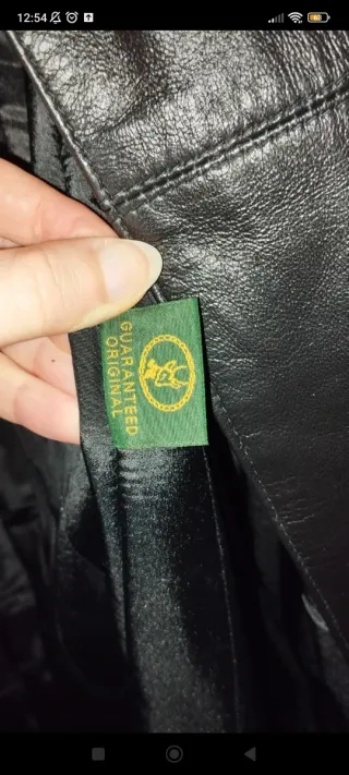 Giacca lunga Facimp vera pelle nera