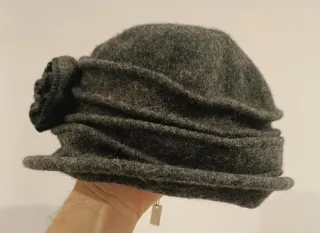 Gorro lana hervida gris