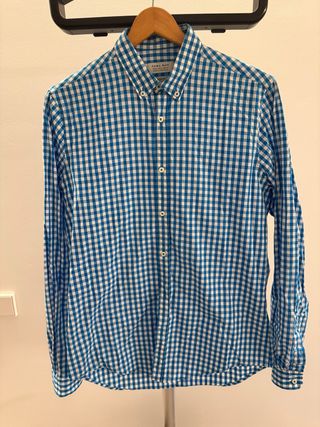 Camisa Zara Man cuadros azules