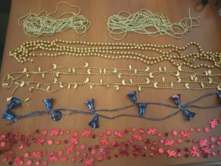 N.6 Decorazioni Natalizie Blu rosso e Oro