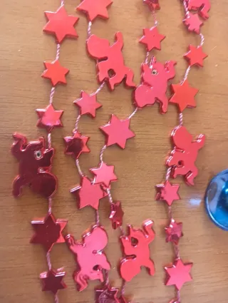 N.6 Decorazioni Natalizie Blu rosso e Oro