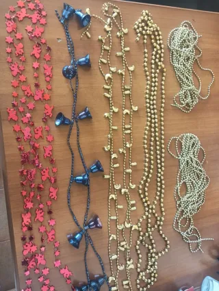 N.6 Decorazioni Natalizie Blu rosso e Oro