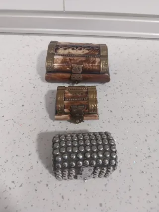 Lote 3 cajitas antiguas decorativas