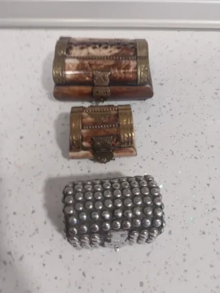 Lote 3 cajitas antiguas decorativas