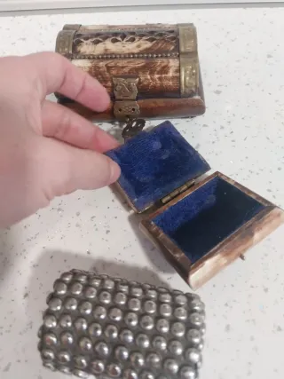 Lote 3 cajitas antiguas decorativas