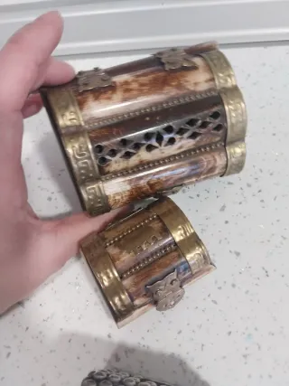 Lote 3 cajitas antiguas decorativas