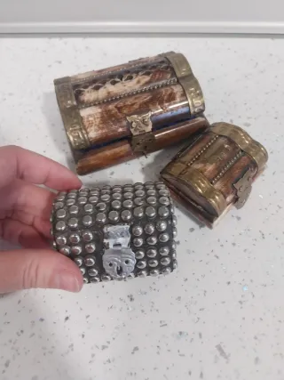 Lote 3 cajitas antiguas decorativas