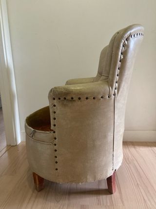 Butaca Beige y dorado