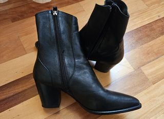 Botines de tacón negros mujer