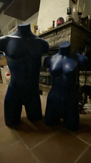 Maniquíes Torso Azul Mujer y Hombre