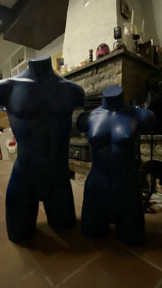 Maniquíes Torso Azul Mujer y Hombre