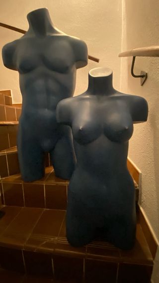 Maniquíes Torso Azul Mujer y Hombre