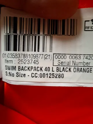 Mochila Natación Nabaiji 40L Decathlon