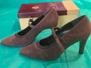 Zapatos de vestir tacón marrón